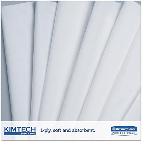 Kimberly -Clark Kimtech White רקמות מגב - מתקן קופץ - 196 מגבונים לקרטון - 11.8 באורך הכללי