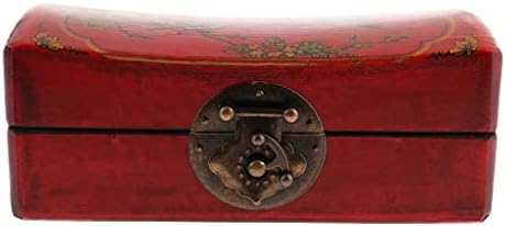 MGWYE תיבת מארז קופסא אוצר חזה מלאכת אמנות עץ מלאכת אחסון עתיקה תיבת וינטג 'בעבודת יד
