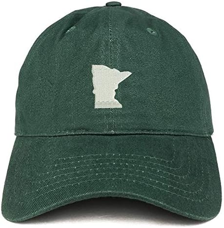 חנות הלבשה אופנתית מפה מינס של מדינת מינסוטה כתר רך רקום כובע כותנה מוברש