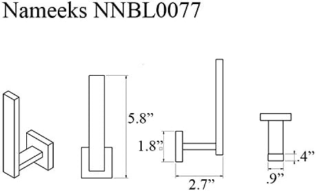 NAMEEKS NNBL0077 מחזיק נייר טואלט NNBL, גודל אחד, כרום