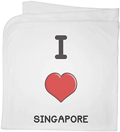Azeeda 'אני אוהב את סינגפור' שמיכה / צעיף כותנה כותנה