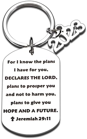 התנך פסוק מחזיק מפתחות ירמיהו 29:11 חג המולד דתי אמונה מתנה עבור נשים גברים תפילה נוצרי מחזיק מפתחות יום הולדת
