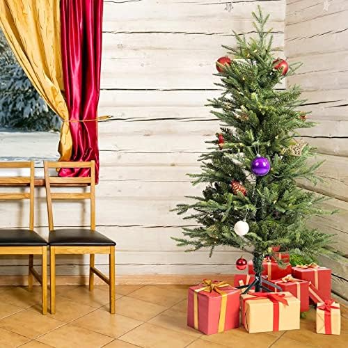 Mojari 4.5ft מואר לפני עץ חג המולד המלאכותי עם 100 אורות ברורים; עץ ריאליסטי צורה מלאה חיים ענפים