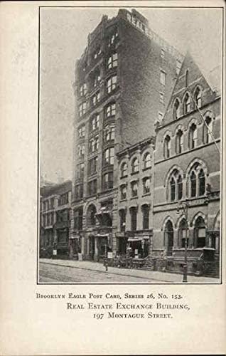 בניין חילופי נדלן, רחוב מונטאג 197 ברוקלין, ניו יורק ניו יורק גלויה עתיקה מקורית