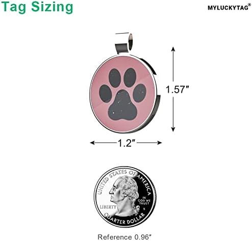 Myluckytag QR קוד מזהה PET תגי תגי כלבים - פרופיל מקוון לחיות מחמד - סרוק QR קבל מיקום מיידי של מיקום חיית מחמד