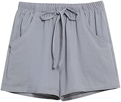 מכנסי כושר פעילים קלים לנשים לנשים כיס מכנסיים מוצקים קצרים ומכנסיים אלסטיים של כותנה המותניים