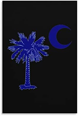דגל דרום קרוליינה דגל דקל מודפס קיר אמנות יצירות אמנות מודרניות תמונה תלויה אנכית לקישוט הבית בחדר השינה