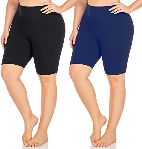מכנסיים קצרים של אופנוענים בגודל Fullsoft 2 Plus בגודל לנשים -8 מכנסי אימון מותניים גבוהים מכנסיים קצרים
