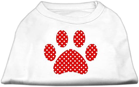 מוצרי חיות מחמד של מיראז 'אדום שוויצרי נקודה כפה חולצה הדפסת מסך שחור XL