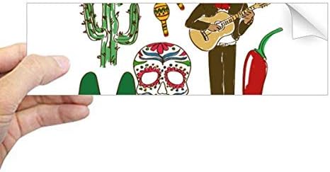Diythinker מקסיקו סמל לאומי דפוס ציון דרך מלבן מלבן מדבקות מדבקות חלון מדבקות חלון