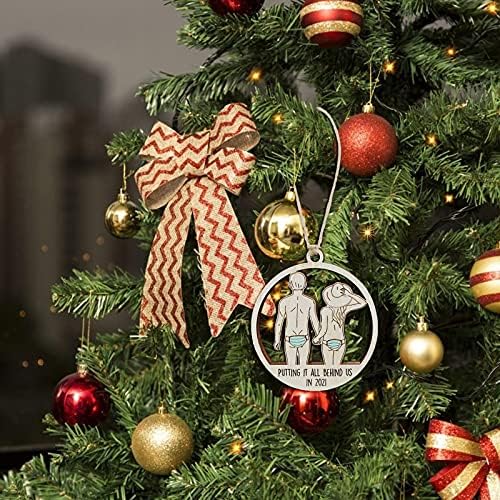 זרוק הכל מאחורי עץ חג המולד מעץ עם קישוטים מעניינים לחג המולד אשוח גרלנד 9 רגל