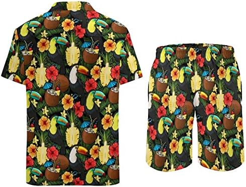 תלבושות קיץ של Xiloccer גברים חליפת מסלול תלבושות אביב גברים 2 חליפות זיעה של חתיכות חוף חופש חוף שרוול קצר