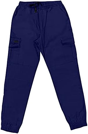 מכנסי מטען ספורט משוחררים של Wenkomg1 גברים מכנסיים קלים משקל קל משקל מכנסיים מטיילים באימון חיצוני