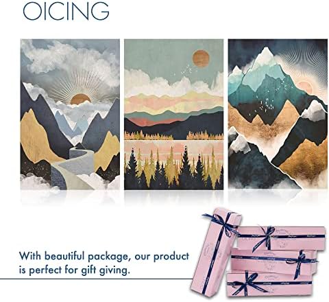 OICEACION 3 פרחי חבילות ערכות ציור יהלומים למבוגרים, עם קופסת מתנה לעיצוב בית, פעילויות משפחתיות, מתנות