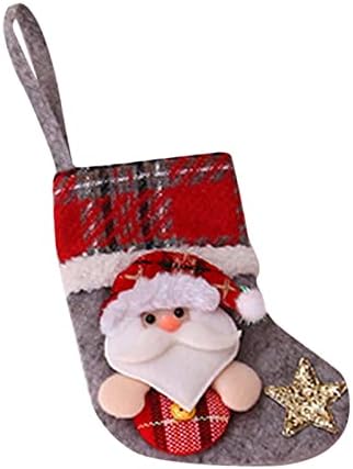 HHMEI קישוטי גרב גרביים לחג המולד קטן עם תליוני עץ חג המולד SGCABI2HLZEV82