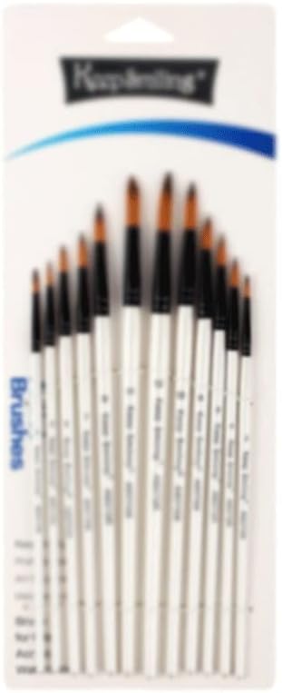 N/A מברשת ניילון 12 ארט קו עט עט צביעה בצבעי מים גיר מברשת מברשת שמן גיר (צבע: שחור, גודל