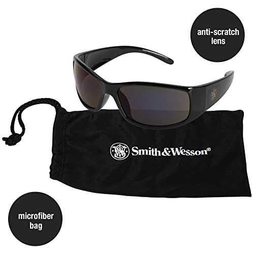 משקפי בטיחות של Smith & Wesson® Elite ™, עדשות עשן, מסגרת שחורה, משקפי שמש יוניסקס לגברים ונשים