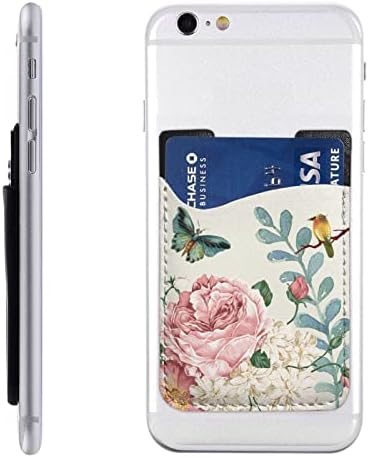 גגאדוק פרחים צבעוניים ציפור ציפור ופרפר טלפון טלפון טלפון סלולרי מקל על ארנק כרטיסים שרוול זיהוי אשראי