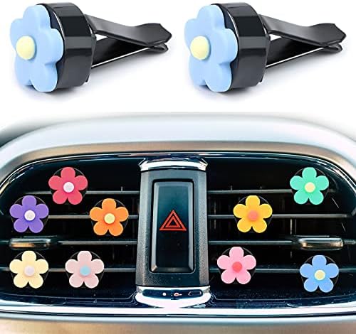 9 חתיכות פרח אוויר אווירי אוורור קליפים לרכב קישוט פנים מטהר מכוניות קליפ מזגן קסם חמוד קשים