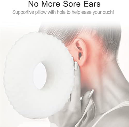 לרפא n תקווה כרית פירסינג באוזן לשינה צדדית, כרית CHN עם חור ישנים צדדי כאבי אוזניים פצרים לחץ על סופגנייה