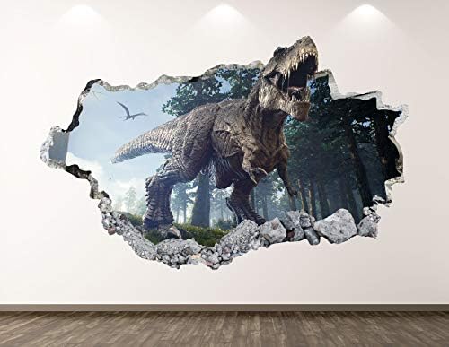 מדבקות דינוזאור של ווסט הר דינוזאור מדבקות אמנות 3D 3D מנופח פוסטר מדבקת פוסטר פוסטר לילדים חדר