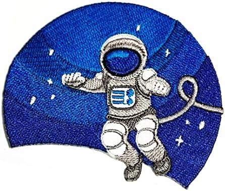 טלאים נדירים אסטרונאוט אפליקציה תפור ברזל על טלאי רקמת רקמה לוגו מדבקת אדמה אסטרונאוט יקום קריקטורה