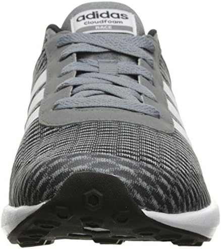 נעל ריצה של מירוץ CloudFoam של אדידס, שחור/לבן/אפור, 8 ד ' - בינוני