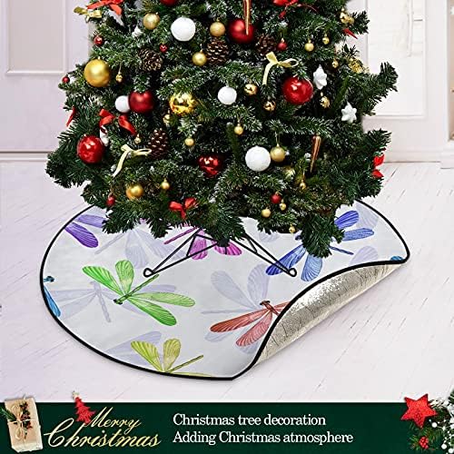 שפירית צבעונית עץ חג המולד מחצלת עץ אטום למים עמדת מגש שטיח מחצלת מתחת לאביזר עץ חג המולד למגן לרצפת