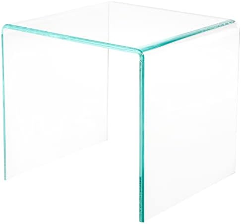 Plymor צלול אקרילי ירוק זכוכית-למראה קצה משופע תצוגה Riser 9 x 9 x 9