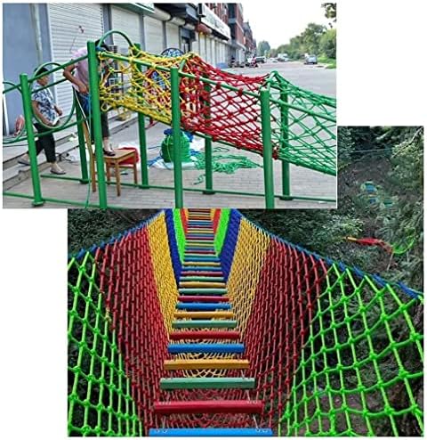 Ouyoxi רשת בטיחות ילדים, רשת מדרגות נגד סתיו, רשת מגן מרפסת, רשת גדר, רשת טיפוס, צבע חבל אריגת ניילון