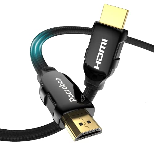 Pacroban 8K HDMI 2.1 כבלים קלועים תומך ב -48 ג'יגה -סיביות מהירות גבוהה במיוחד, 8K 5K 4K 1080p ב 120