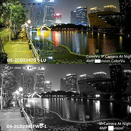 DS-2CD1347G0-LUF 4MP צבע מלא לילה ראיית לילה 247 צבע עם נורות LED לבנות גלויות, מצלמת כיפת צריח של