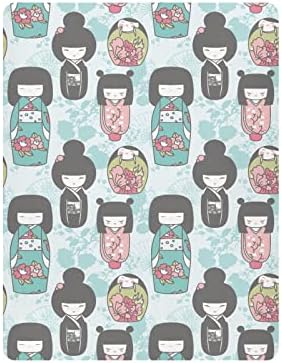 תינוק יפן בובה דפוס חמוד גיליון עריסה לבנים בנות, גיליונות מזרן מיטת פעוטות, גיליון מזרן מזרן 20203992
