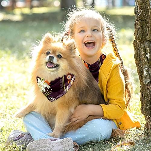 2 חבילות כלב בנדנה וינטג 'בוהמיה פרחי נערות ילד חיות מחמד חיות מחמד כלב הצעיף קרכיאף אביזרים בנדנאס