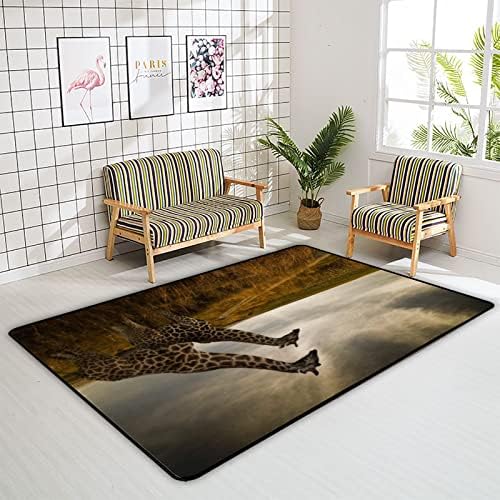 זוחל שטיח מקורה משחק מחצלת ג'ירפות לסלון חדר שינה חינוכי משתלת רצפה שטיח שטיח 80x58 אינץ '