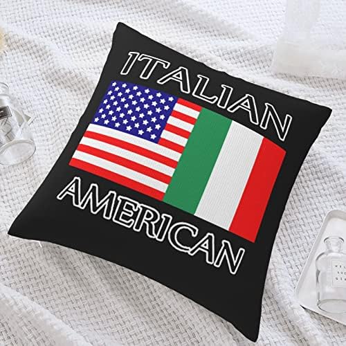 כרית דגל איטלקי אמריקאי איטלקי תוספות כריות זריקה בגודל 18x18 אינץ 'הכנס כיסוי כרית לזרוק מרובע