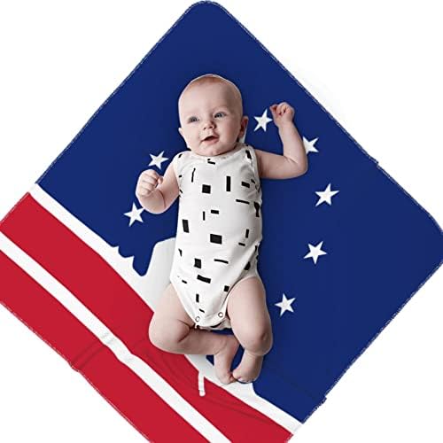 דגל סיטי ריצ'מונד וירג'יניה שמיכה לתינוקות מקבלת שמיכה לעטיפת כיסוי חוט של יילודים של תינוקות