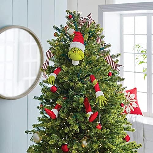 עיצוב גרינץ 'לעץ חג המולד, קישוטים לחג המולד של גרינץ' לעץ קטן, טופר עץ חג המולד של גרינץ