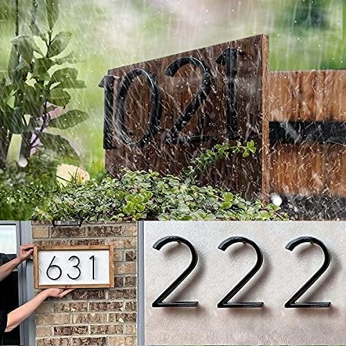 Maylai 5 בית צף מספר 0, מספרי בית שחור, מתכת מודרנית מפלדת נירוסטה שלט כתובת חיצונית לרחוב חצר