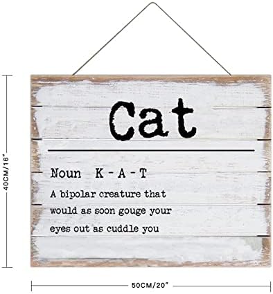 שלט עץ חתול