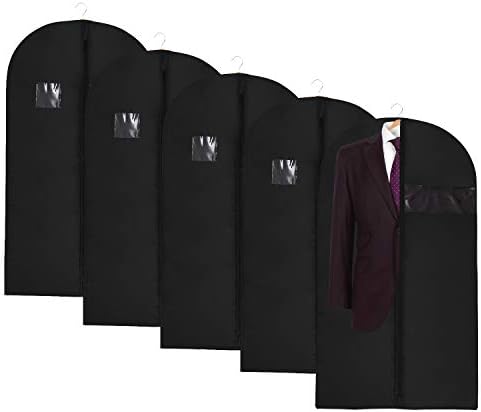 תיק חליפת תיק בגד לאחסון ונסיעות 43 אינץ', כיסוי חליפה עם חלון ברור לחליפה, מעיל, חולצה, מעיל,