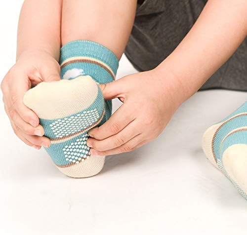 12 זוגות פעוטות ילדה גרביים גרביים שאינם החלקה על גרבי צוות כותנה, גרבי תינוקות נער