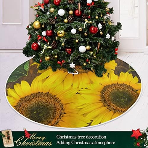 חצאית עץ חג המולד של Oarencol Sumlower Sunflower עץ חג המולד 36 אינץ 'חג המולד של מסיבת חג עץ