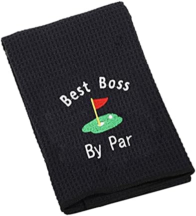 מתנת בוס לבלו מתנה מגבת גולף מצחיקה לגולף הבוס הטוב ביותר על ידי גולף גולף רקום מגבת גולף מתנה של יום הבוס