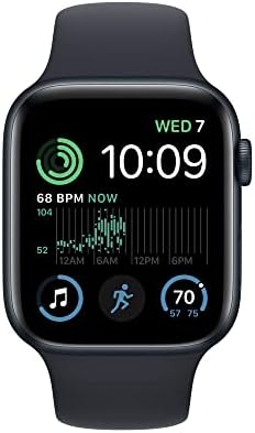 Apple Watch SE - מארז אלומיניום של חצות עם להקת ספורט חצות, M/L