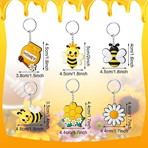 Tudomro חמוד דבורה מפתח דבורים מסיבת דבורים מעדיפים קישוטי דבורים עציץ דבש פרחים עיצוב חלת דבש לילדים דבורה