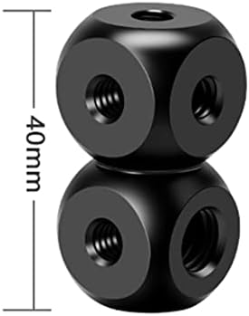 Feichao 1/4 3/8 מתאם חור בורג מתאם כפול מעוקב קוביית קוביה לקוביה לחצובה של מיקרופון המרה אביזרי צילום
