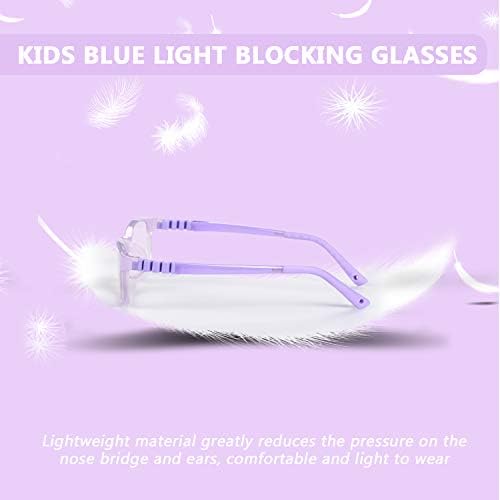 פונקו כחול אור חסימת משקפיים לילדים, בנים ובנות בלתי שביר מסגרת מחשב משחקי טלוויזיה משקפיים עם