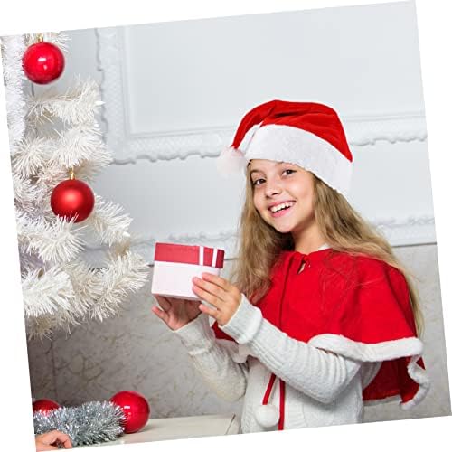 טנדיקוקו 3 יחידות סנטה כובע קטיפה סנטה כובע סנטה קלאוס כובע לילדים מולד תחפושות לילדים חג המולד
