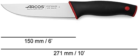 סכין מטבח ארקוס 6 אינץ 'ניטרום נירוסטה ו -150 ממ להב. סכין שימוש מקצועי. ידית POM POM של פוליוקסימתילן ארגונומית.